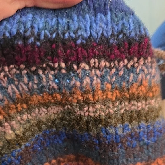 Multicolor Knit Storage Bag